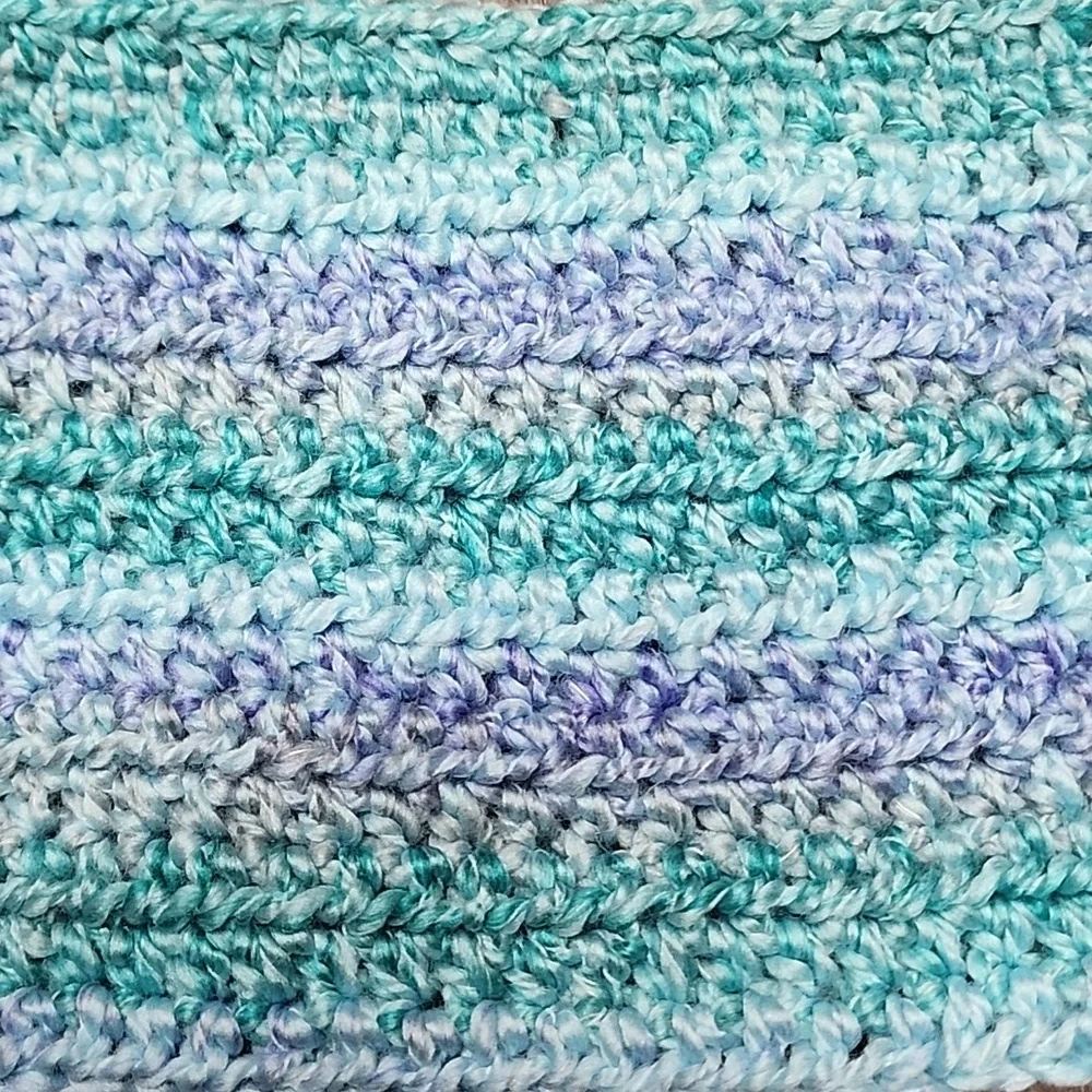 Handmade Adult Size Neck Warmer Cowl Scarflette Blue & Green - New